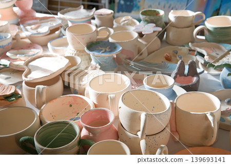 A lot of clay pots 139693141