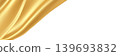 Elegant golden ribbon wave corner luxury background element. 139693832