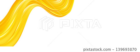 Elegant golden ribbon wave corner luxury background element. 139693870
