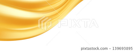 Elegant golden ribbon wave corner luxury background element. Elegant golden ribbon wave corner luxury background element. 139693895