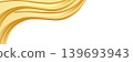 Elegant golden ribbon wave corner luxury background element. 139693943