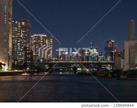 Evening view of Tennozu Isle from Shinagawa Pier Bridge - Cityscape (April 2026) Evening view of Tennozu Isle from Shinagawa Pier Bridge - Cityscape (April 2026) 139694944