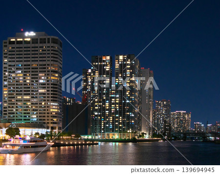 從品川碼頭橋眺望天王洲的夜景 - 城市景觀（2026年4月） 139694945