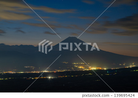 【靜岡縣】從伊豆天際線眺望丹那盆地和富士山的日落景色 【靜岡縣】從伊豆天際線眺望丹那盆地和富士山的日落景色 139695424