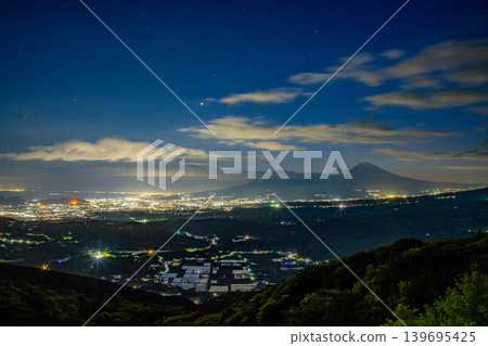 【靜岡縣】從伊豆天際線眺望丹那盆地和富士山的日落景色 【靜岡縣】從伊豆天際線眺望丹那盆地和富士山的日落景色 139695425