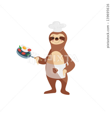 Sloth Chef Illustration Sloth Chef Illustration 139695616