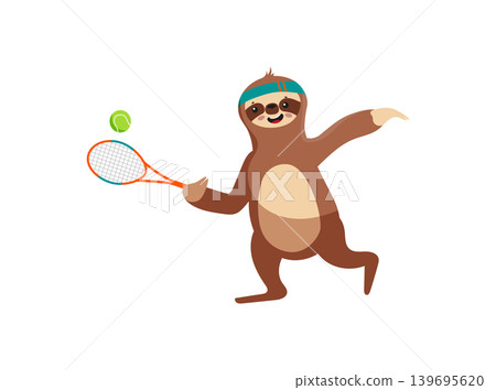Sloth Playing Tennis Sloth Playing Tennis 139695620