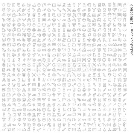 Set Vector Line Icons of Sport. Set Vector Line Icons of Sport. 139695669