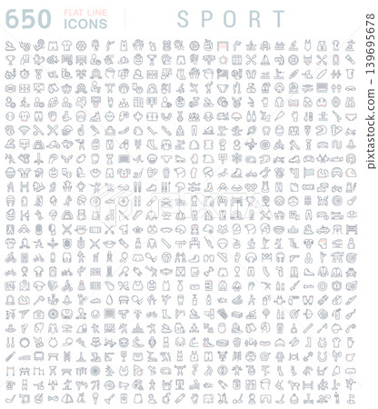 Set Vector Line Icons of Sport. 139695678
