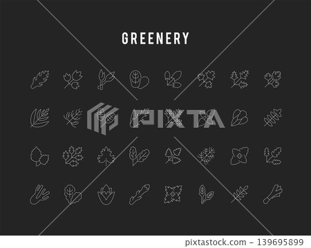 Set Vector Line Icons of Spices and Seasonings 139695899