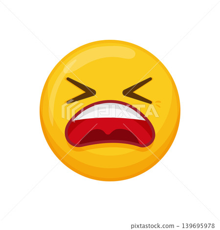 Screaming Expression Emoticon Screaming Expression Emoticon 139695978