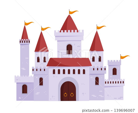 Fantasy Castle with Towers Fantasy Castle with Towers 139696007