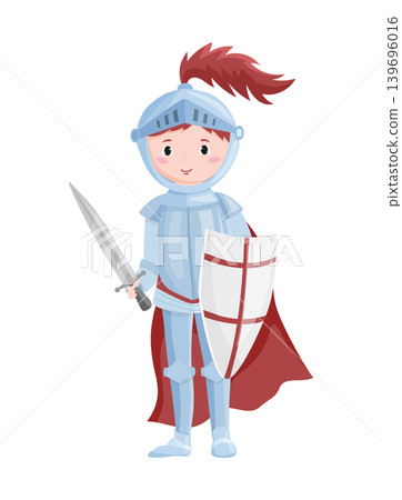 Knight with Sword and Shield 139696016