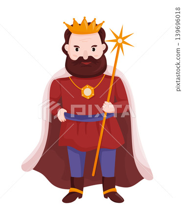 King with Crown and Scepter King with Crown and Scepter 139696018