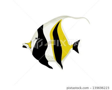 Moorish Idol Fish Illustration Moorish Idol Fish Illustration 139696223