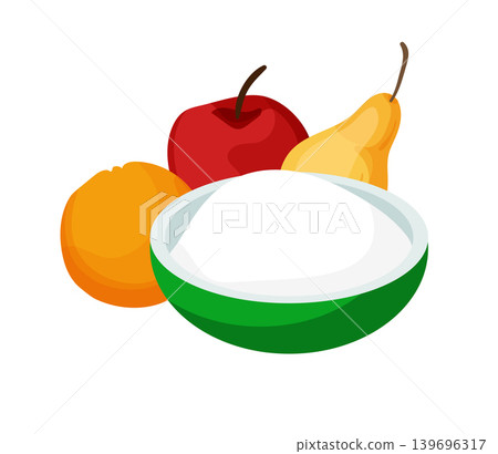 Cartoon vector illustration of baking powder isolated on a white background for cooking ingredient design. Cartoon vector illustration of baking powder isolated on a white background for cooking ingredient design. 139696317