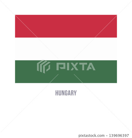 Flat vector illustration of the Hungary national flag with red, white, and green horizontal stripes for country symbol design. Flat vector illustration of the Hungary national flag with red, white, and green horizontal stripes for country symbol design. 139696397