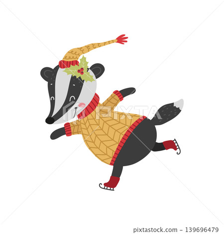 Skating Badger Skating Badger 139696479