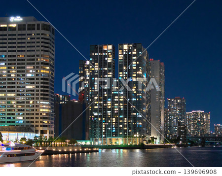 從品川碼頭橋眺望天王洲的夜景 - 城市景觀（2026年4月） 139696908