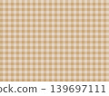 Light brown gingham check background, seamless fabric texture 139697111