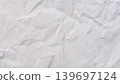 Crumpled White Paper Texture Background With Wrinkled Sheet Surface for Mockups and Design 139697124