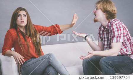 Man and woman having fight Man and woman having fight 139697794