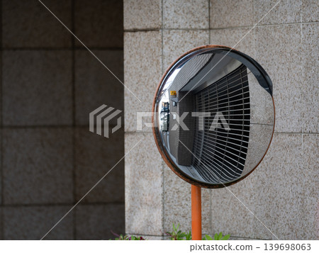 Scenery reflected in the convex mirror 139698063