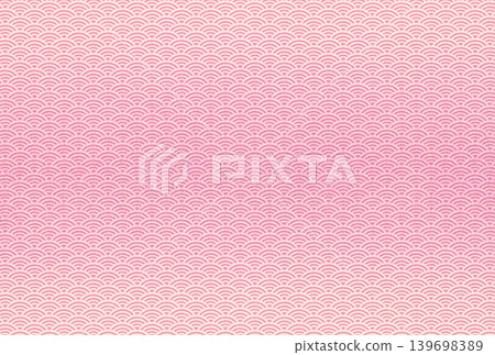 Background image 18: A light, bright red fabric with a white gradient seigaiha (wave) pattern. Background image 18: A light, bright red fabric with a white gradient seigaiha (wave) pattern. 139698389
