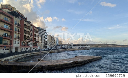 Townscape of the coastline at St. Paul's Bay area Townscape of the coastline at St. Paul's Bay area 139699729
