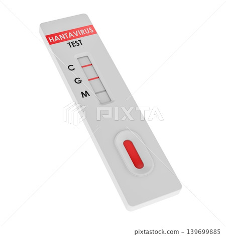 Diagnostic Rapid Test Cassette for Hantavirus, 3D Rendering Diagnostic Rapid Test Cassette for Hantavirus, 3D Rendering 139699885