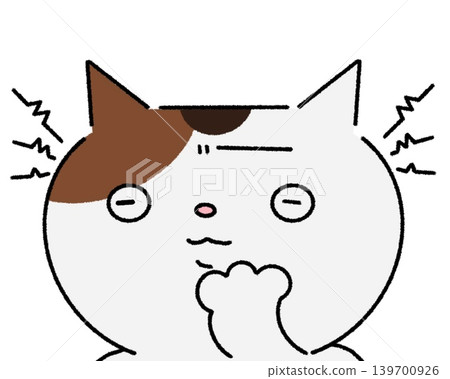 一隻三色貓沉思著 一隻三色貓沉思著 139700926