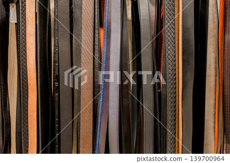 Set different fashionable leather color belts collection men's accessories pants jeans clothes man object Set different fashionable leather color belts collection men's accessories pants jeans clothes man object 139700964