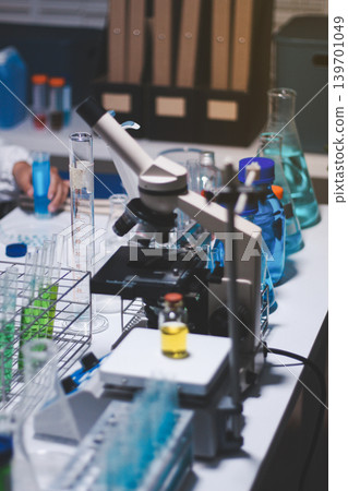 Researchers working in the clinical laboratory Researchers working in the clinical laboratory 139701049