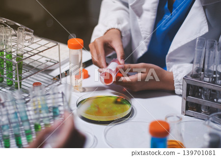 Researchers working in the clinical laboratory Researchers working in the clinical laboratory 139701081