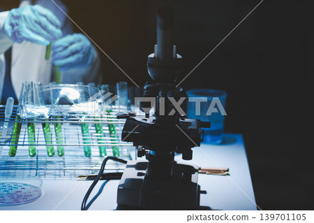 Researchers working in the clinical laboratory Researchers working in the clinical laboratory 139701105