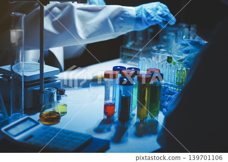 Researchers working in the clinical laboratory Researchers working in the clinical laboratory 139701106