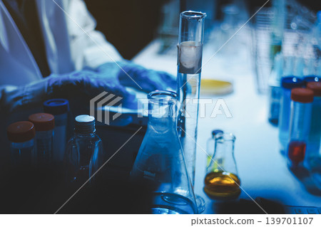 Researchers working in the clinical laboratory Researchers working in the clinical laboratory 139701107