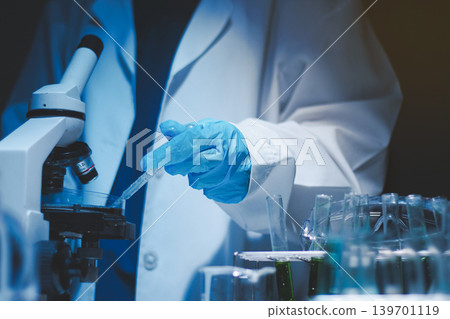 Researchers working in the clinical laboratory Researchers working in the clinical laboratory 139701119