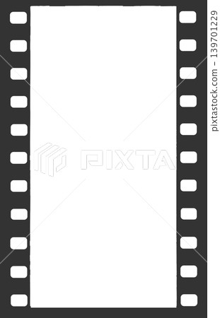 Vertical black vintage film strip, perforations and subtle scratches Vertical black vintage film strip, perforations and subtle scratches 139701229