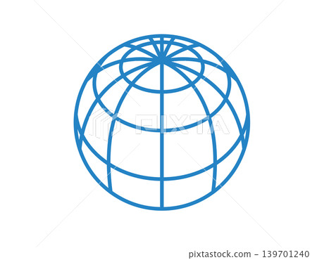 Abstract globe wireframe with intersecting blue lines Abstract globe wireframe with intersecting blue lines 139701240
