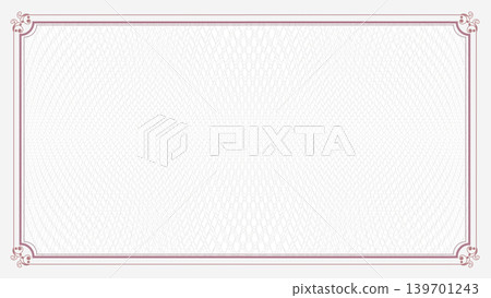 Elegant vintage certificate red border with subtle textured background and ornate corner details Elegant vintage certificate red border with subtle textured background and ornate corner details 139701243