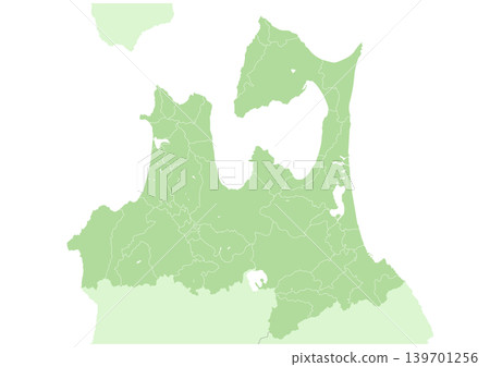 Detailed map series of Aomori Prefecture. (Blank maps with divisions between neighboring prefectures and municipalities) Detailed map series of Aomori Prefecture. (Blank maps with divisions between neighboring prefectures and municipalities) 139701256