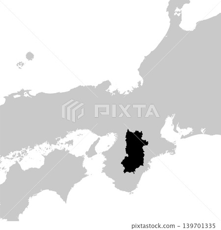日本奈良縣地圖向量插圖素材 日本奈良縣地圖向量插圖素材 139701335