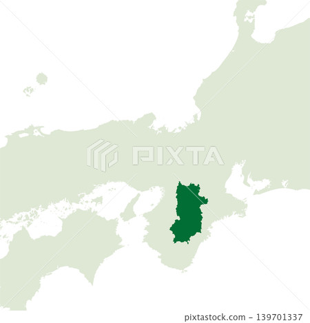 Vector illustration map material for Japan: Nara Prefecture map Vector illustration map material for Japan: Nara Prefecture map 139701337