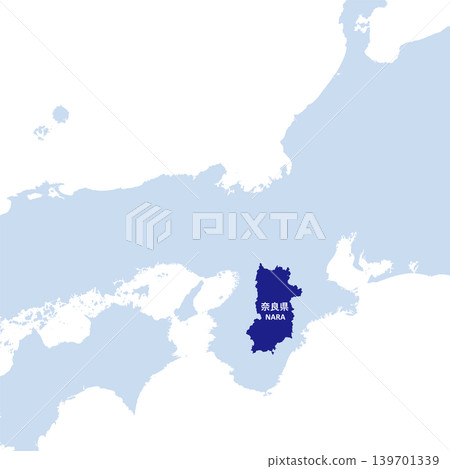 Vector illustration map material for Japan: Nara Prefecture map Vector illustration map material for Japan: Nara Prefecture map 139701339