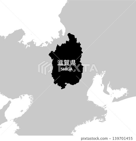 Vector illustration map material for Japan: Shiga Prefecture map Vector illustration map material for Japan: Shiga Prefecture map 139701455