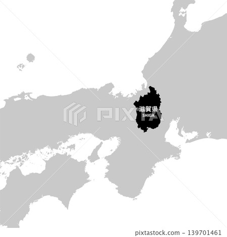 Vector illustration map material for Japan: Shiga Prefecture map Vector illustration map material for Japan: Shiga Prefecture map 139701461