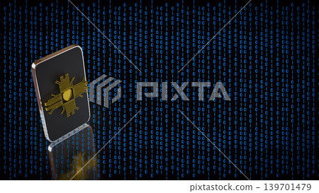 Secure Digital Data Protection Device 3d render. Secure Digital Data Protection Device 3d render. 139701479