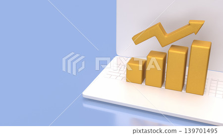 Online Business Growth Analytics Concept 3d render. Online Business Growth Analytics Concept 3d render. 139701495