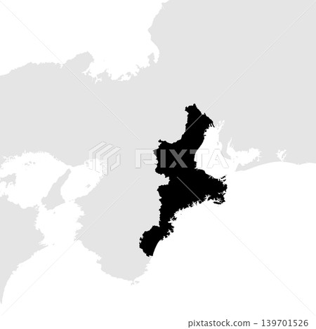 Vector illustration map material for Japan: Map of Mie Prefecture Vector illustration map material for Japan: Map of Mie Prefecture 139701526